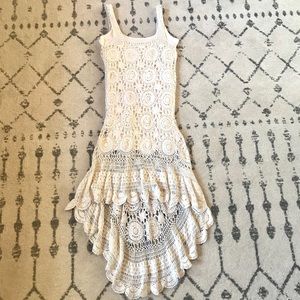 Billabong hi low crochet dress